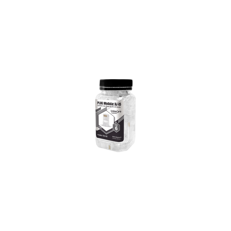 Plug Modular RJ45 Cat6 100 pzs LinkedPro | LM Soluciones