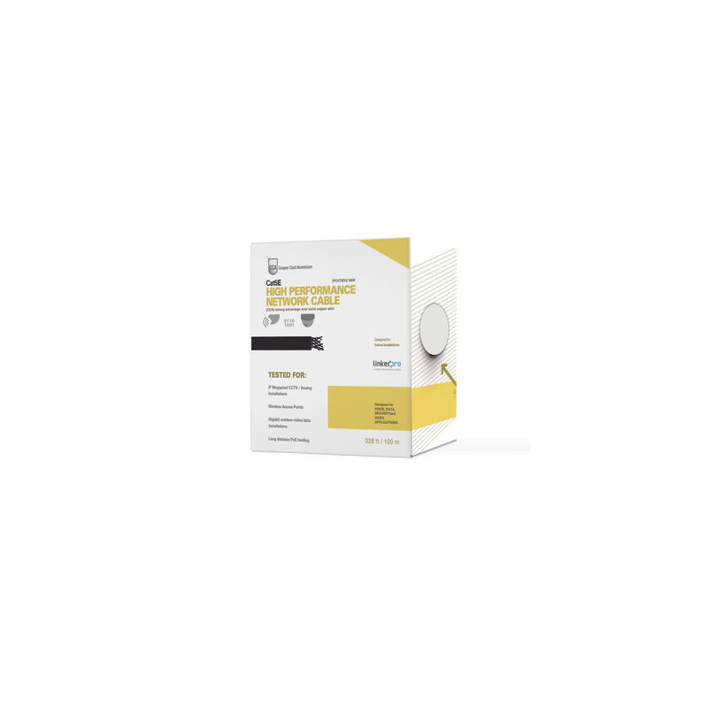Bobina Cable Cat5e CCA 100m LINKEDPRO BY EPCOM Interior | Precio México - Envío Inmediato | LM Soluciones