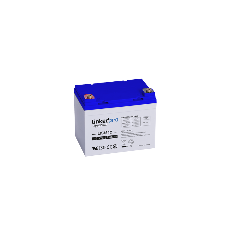 Batería AGM 12V 35Ah LINKEDPRO - Respaldo Seguridad | Precio México - Envío Inmediato | LM Soluciones