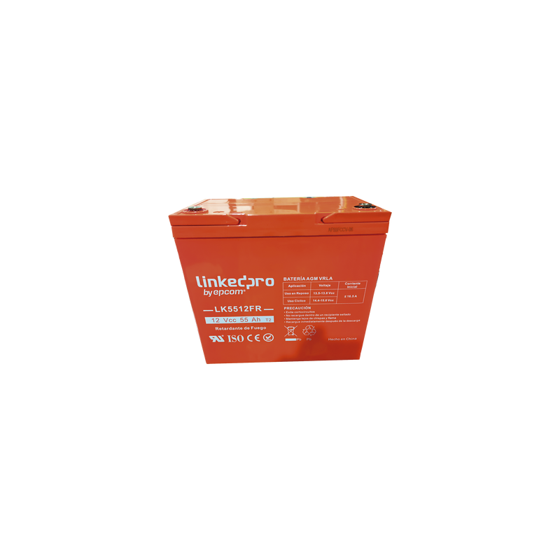 Batería AGM 12V 55Ah LinkedPro para Seguridad | Precio México - Envío Inmediato | LM Soluciones