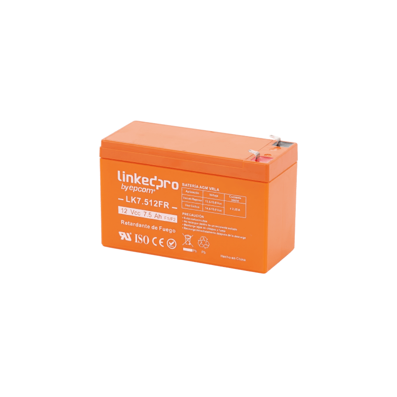 Batería Respaldo 12V 7.5Ah AGM | LinkedPro | LM Soluciones