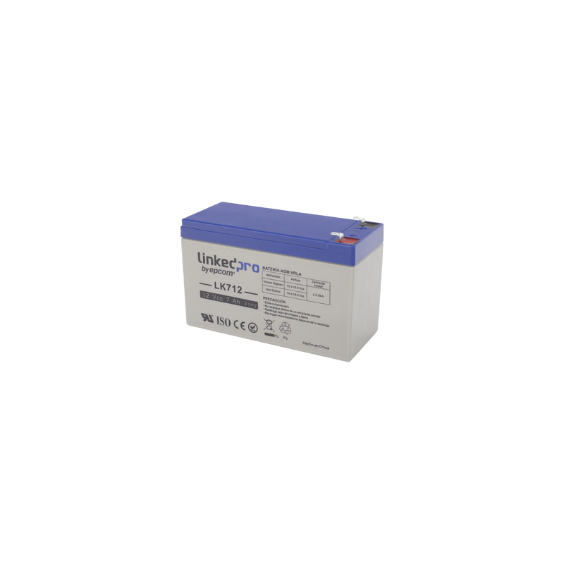Batería AGM 12V 7Ah Linkedpro para Seguridad | Precio México - Envío Inmediato | LM Soluciones