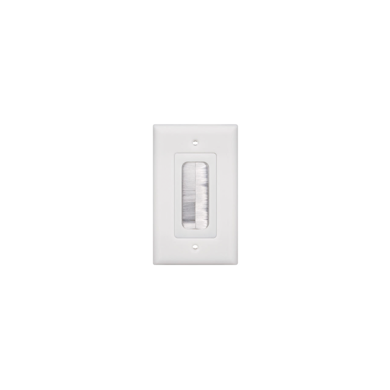 Placa Pared Pasa Cable Tipo Cepillo LINKEDPRO Blanco | Precio México - Envío Inmediato | LM Soluciones