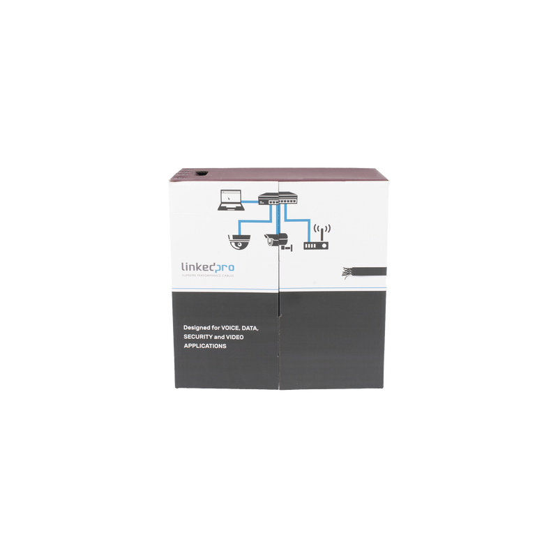 Bobina Cat5e 305m Exterior Doble Forro Negro LINKEDPRO