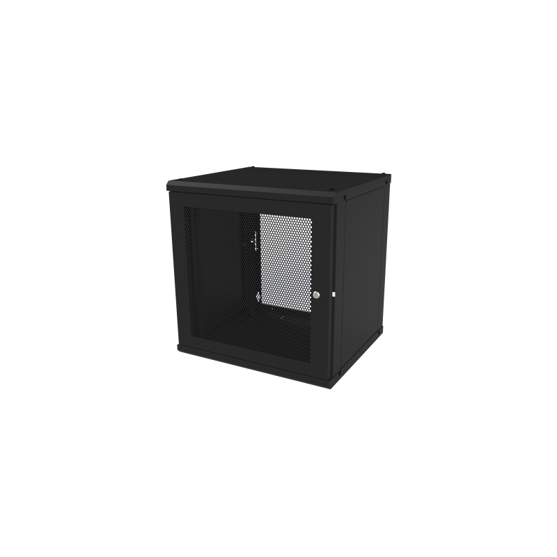 Gabinete Pared Fijo 12UR 19in Puerta Perforada Linkedpro