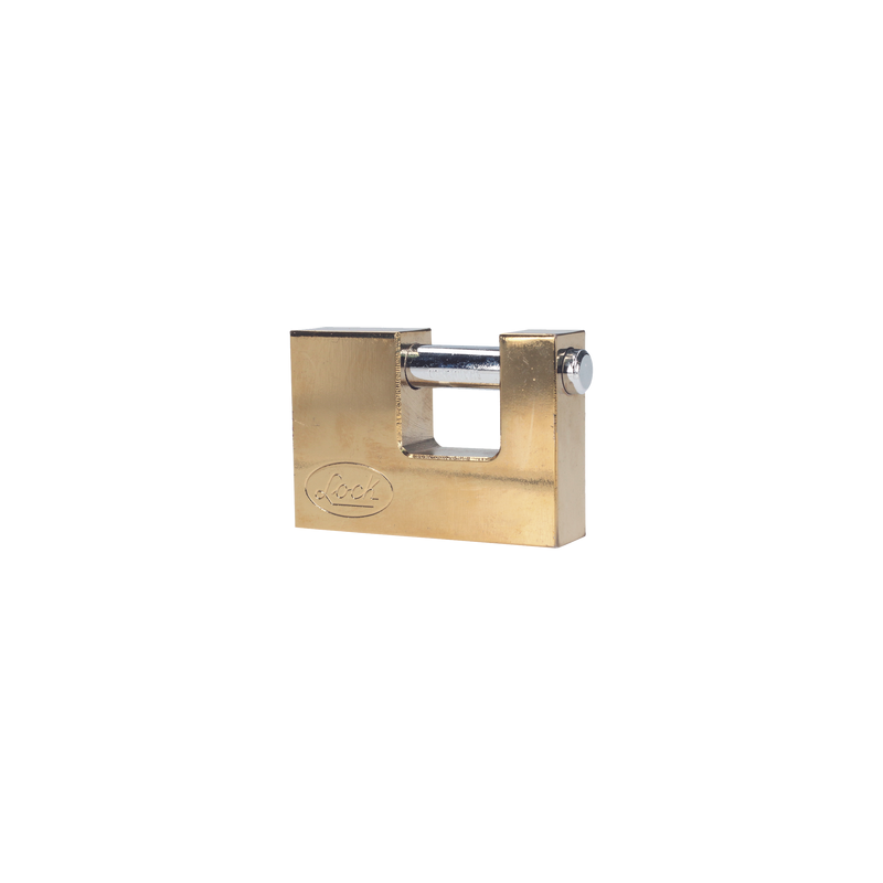 Candado de acero para Cortina Metálica 80 mm Latón Brillante | Precio México - Envío Inmediato | LM Soluciones