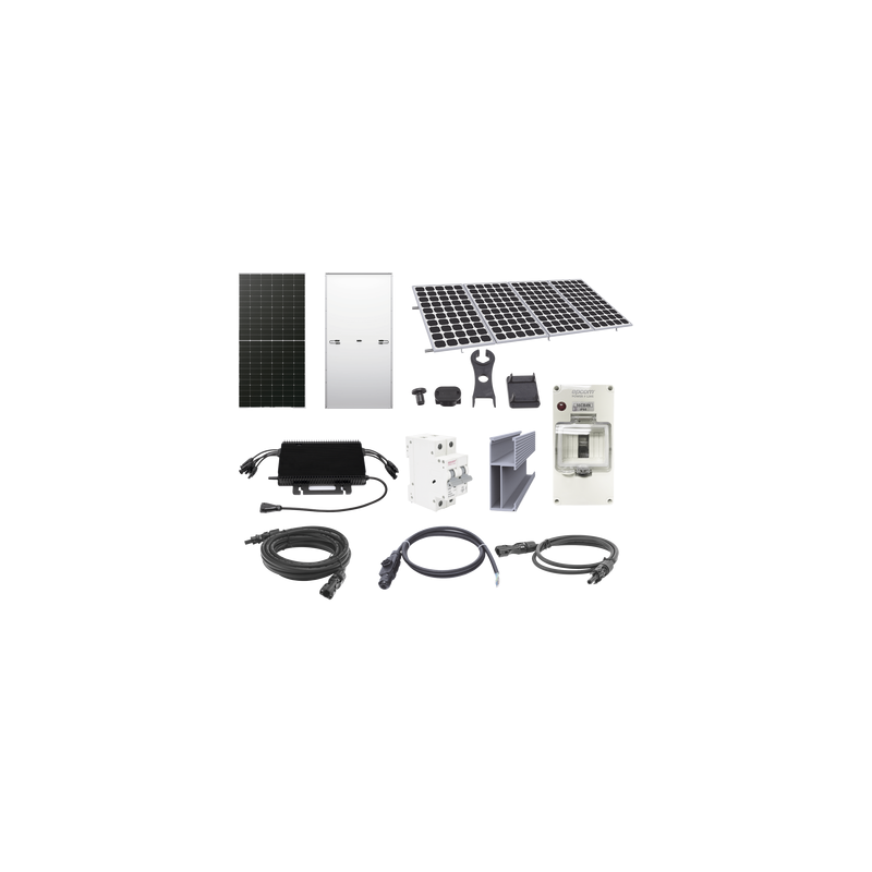 Kit Solar para Interconexión de 2.2KW de Potencia Pico 220Vcc con Microinversor y 4 Módulos de 575 W (Incluye Montaje y Protecciones)