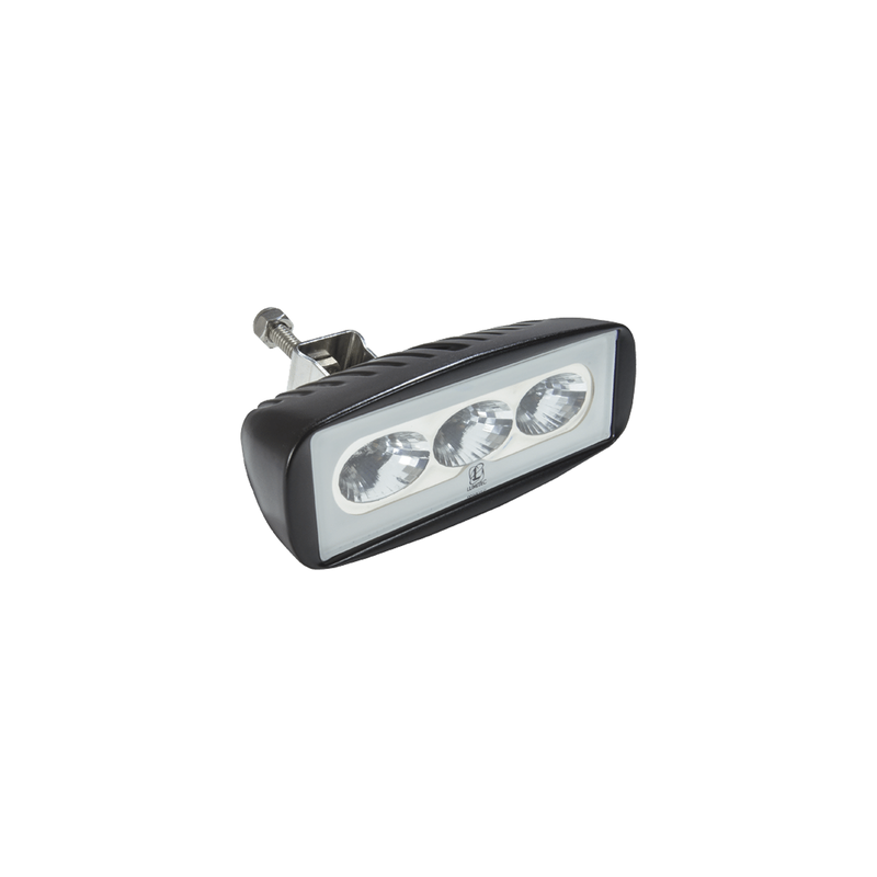 Luz led marina en terminación color negro CapreraLT, emite luz color blanco de 1000 lúmenes, fabricado bajo norma de protección IP67.