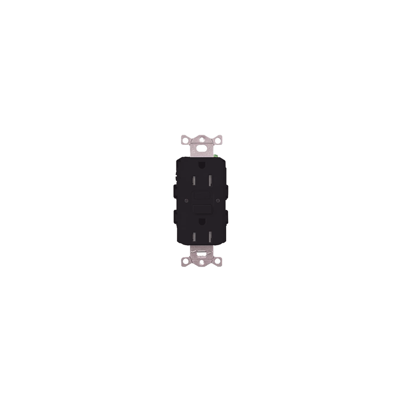 Tomacorriente 125V 15A Resistente a Manipulaciones Negro Lut