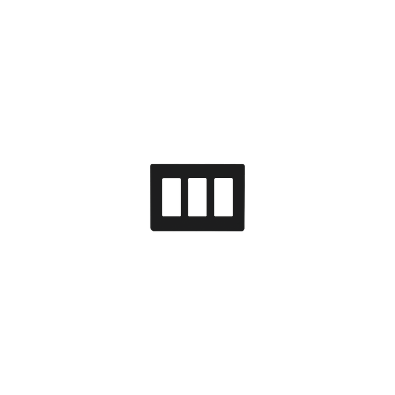 Tapa Lutron Maestro 3 Gang Blanco/Negro | LM Soluciones