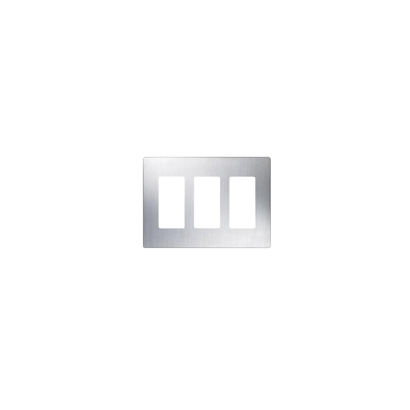 Tapa Lutron Maestro 3 Gang Metálica - LM Soluciones