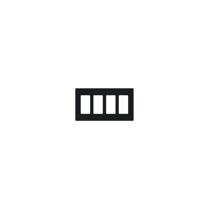 Placa de pared 4 espacio Lutron para dimmer o PICO