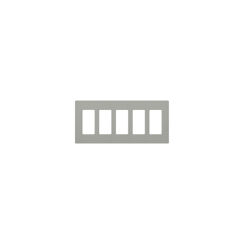PLACA DE PARED COLOR GRIS, 5 ESPACIOS Lutron Electronics