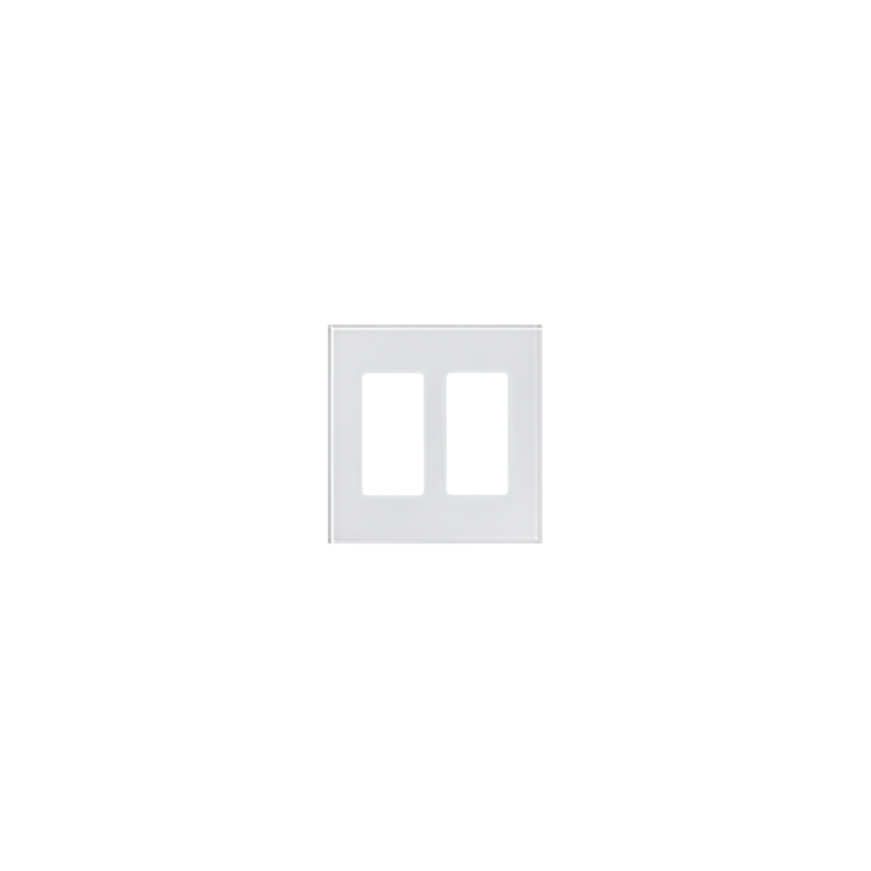 Tapa de cristal para apagador o atenuador, 2 espacios Lutron
