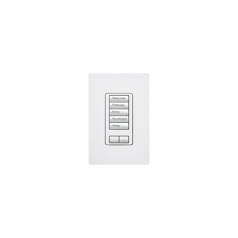 Teclado Lutron RadioRA2 5 Botones Seetouch Blanco | Precio México - Envío Inmediato | LM Soluciones