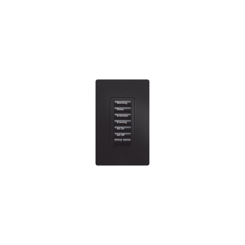 Teclado seetouch 6 botones Lutron Negro