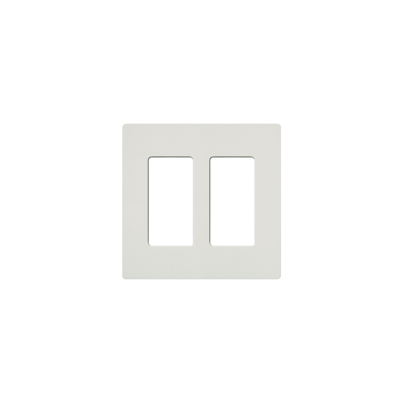 Tapa Lutron Satin Snow 2 Gang Blanco | LM Soluciones