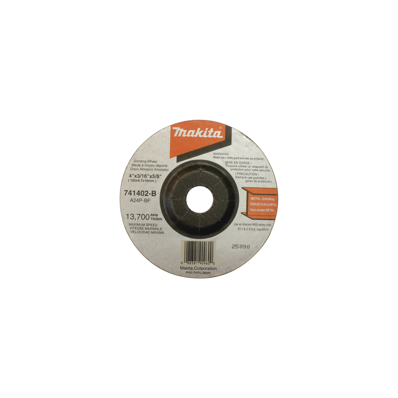 Disco Abrasivo Desbaste Metal 4 1/2 Makita - LM Soluciones