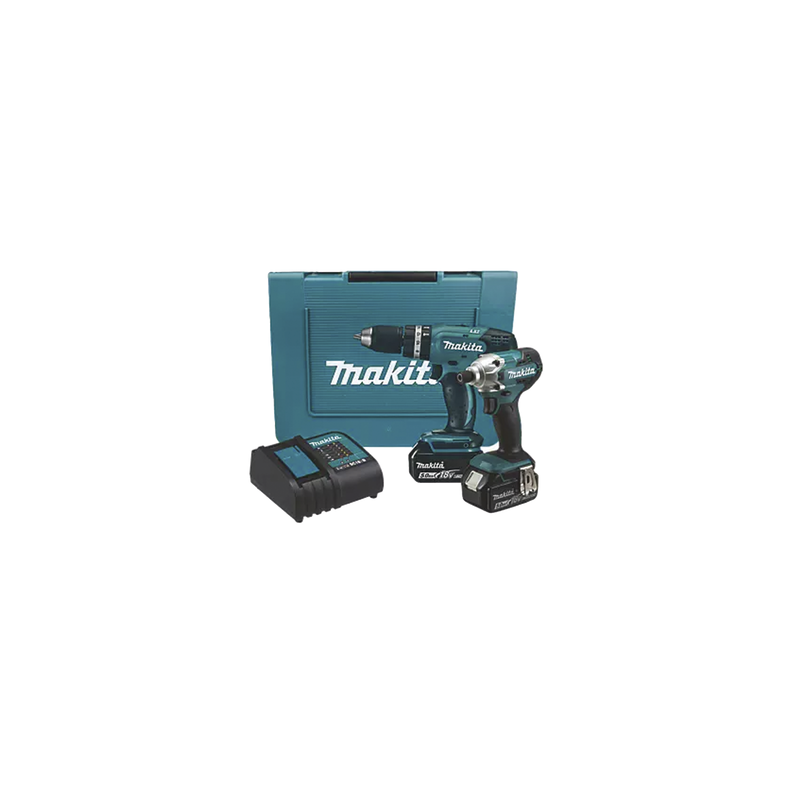 KIT(DHP453 ROTOM.+ DTD156 ATORN.IMP.) LI-ION 2 BAT 1.5 AH Y CARG C/LUZ 18V