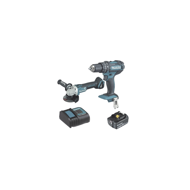 Kit Makita Rotomartillo DHP482 + Mini Esmerilador DGA456 18V