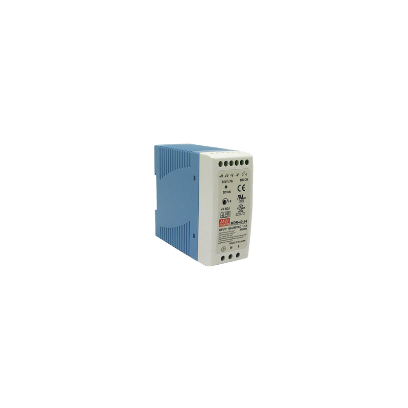 Fuente de Poder Riel DIN 24Vcc 40W MEANWELL Industrial | Precio México - Envío Inmediato | LM Soluciones