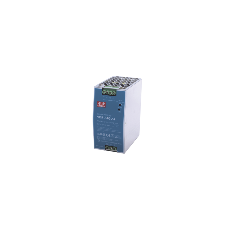Fuente de Poder Industrial MEANWELL 240W 24Vcc Riel DIN | Precio México - Envío Inmediato | LM Soluciones
