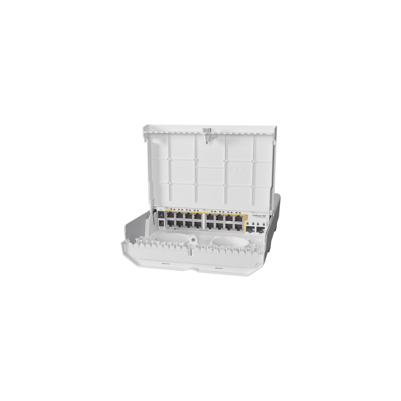 Switch MikroTik netPower 16P 16 PoE 2 SFP+ Exterior