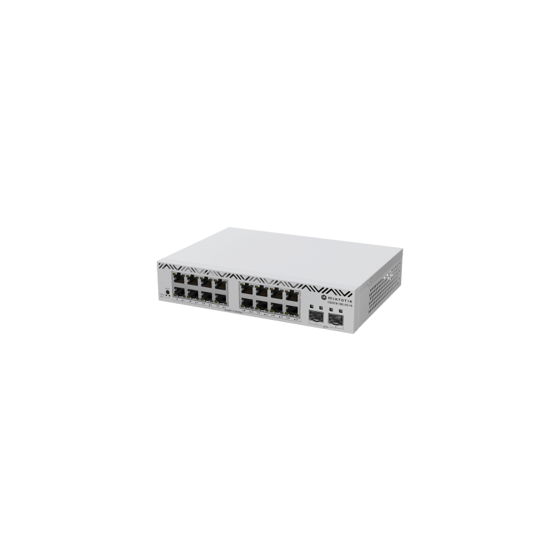 Switch MikroTik 16 Puertos Gigabit 2 SFP+ 10G SwOS | Precio México - Envío Inmediato | LM Soluciones