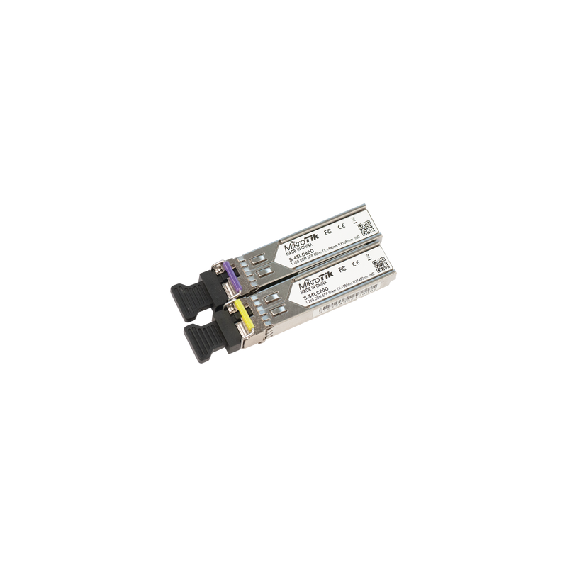 Par de Módulos SFP MikroTik S-45LC80D y S-54LC80D (SM, 80km)