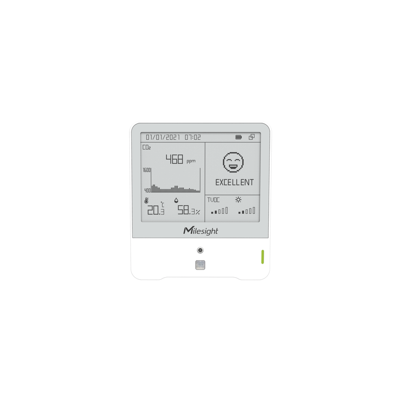 Monitor Ambiental Milesight Temperatura Humedad CO2 LoRaWAN | Precio México - Envío Inmediato | LM Soluciones