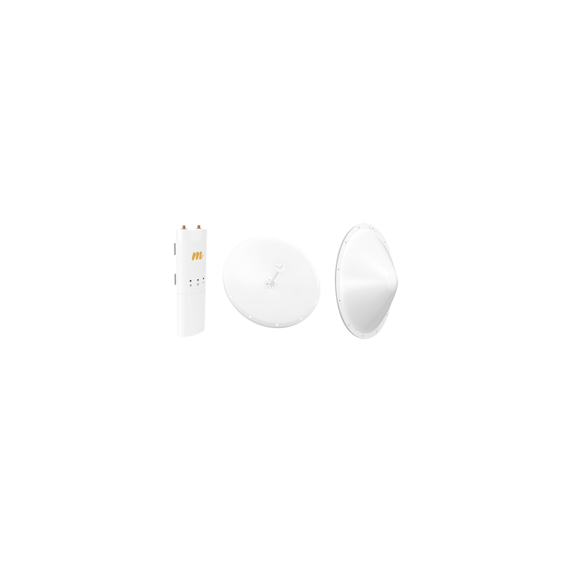 Kit de radio C5C con Antena de 28dBi, Frecuencia (4.9-6.5 GHz), para hasta 20 km, Radomo, PoE y Jumpers Incluidos