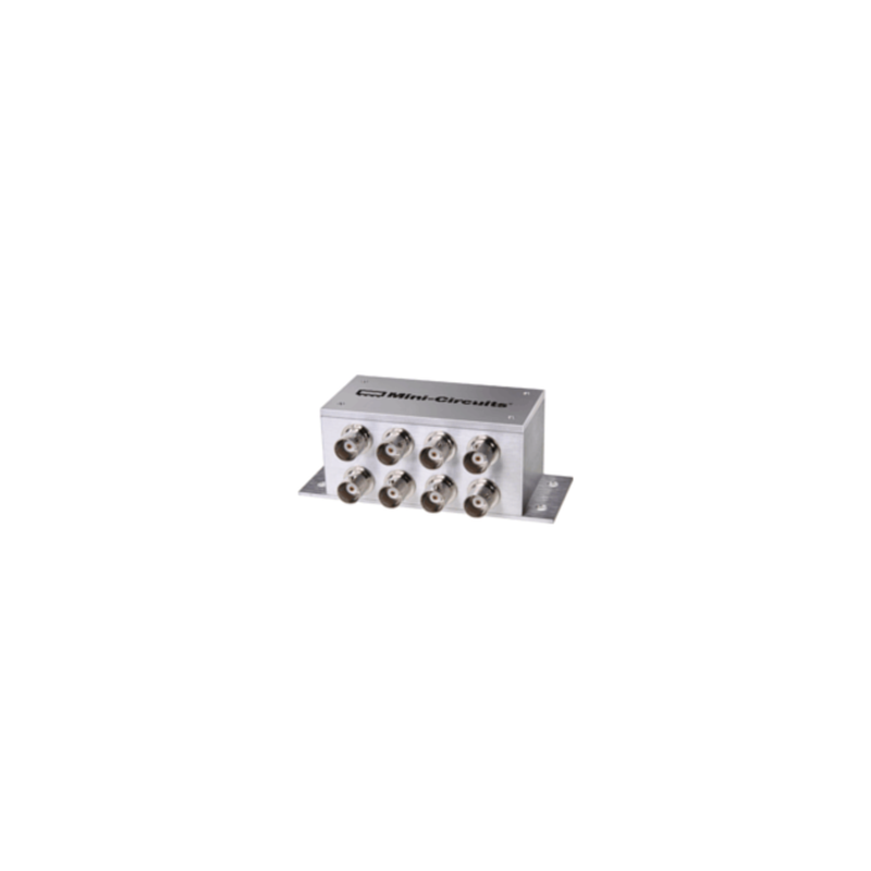 Combinador / Divisor de Potencia de 1 a 8 Salidas BNC, 0.8 dB, 1 Watt, 30 dB de Aislamiento.  