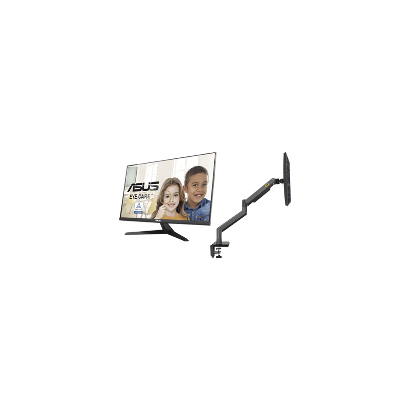 Kit de Montaje de Escritorio Articulado + Monitor Profesional Ultra Delgado 27” Full HD