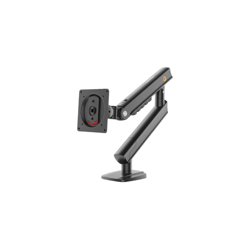 Brazo Ergonómico para Monitor / Soporte 17"-32" / Carga 2-7 kg / Ajuste de Tensión / Rotación ±90° / Instalación Abrazadera o Pasacables