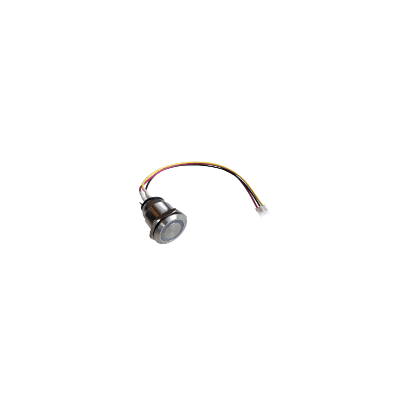  Botón Acero Inoxidable IP65 19 mm/ Control LED Programmable / Cable 60 cm 