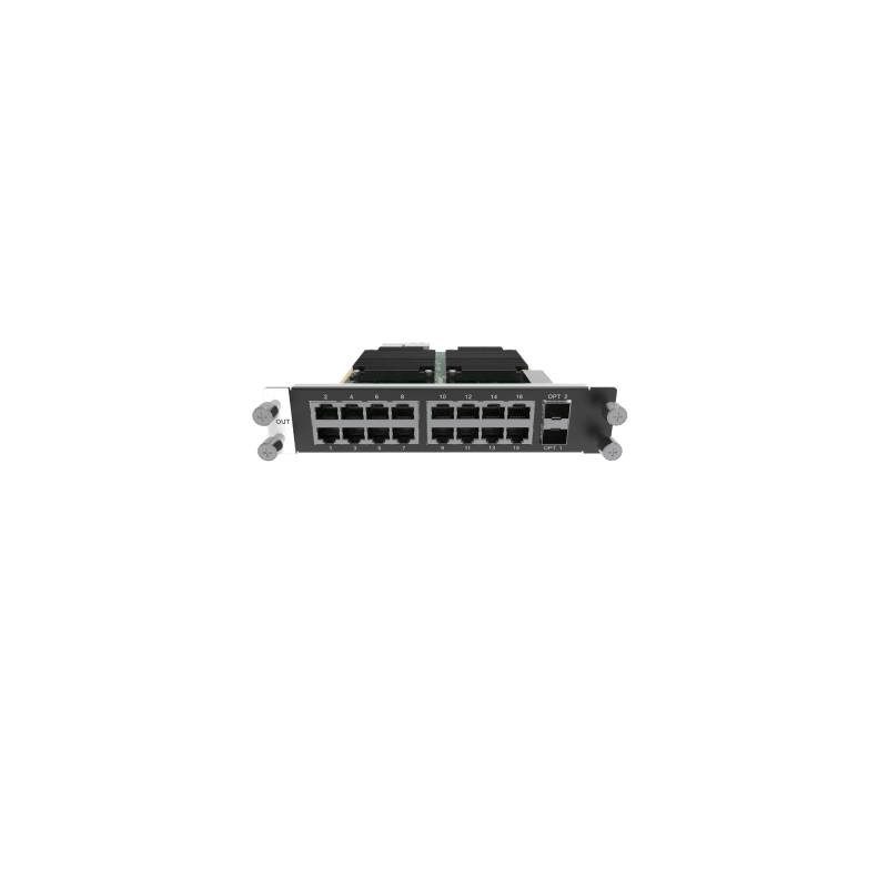 Tarjeta de salida de 16 puertos RJ45 + 2 Puertos STP
