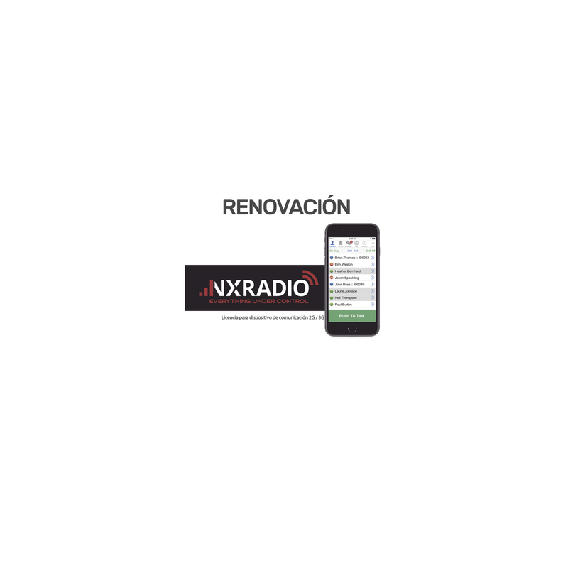 Renovación NXRADIO Plataforma de Comunicación