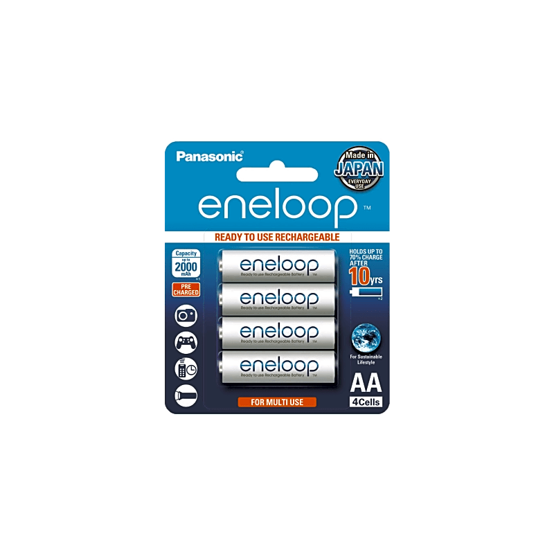 Batería Recargable AA 1.2V ENELOOP / Ni-HM / Paquete de 4 Baterías