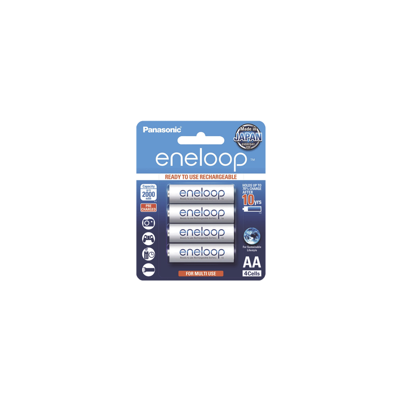 Batería Recargable AA 1.2V ENELOOP / Ni-HM / Paquete de 4 Baterías