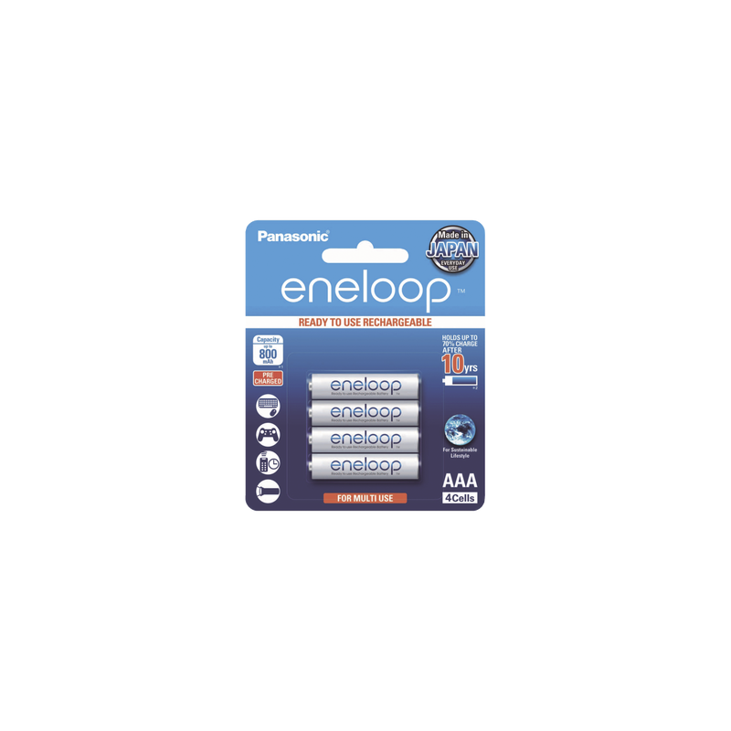 Batería Recargable AAA 1.2V ENELOOP / Ni-HM / Paquete de 4 Baterías