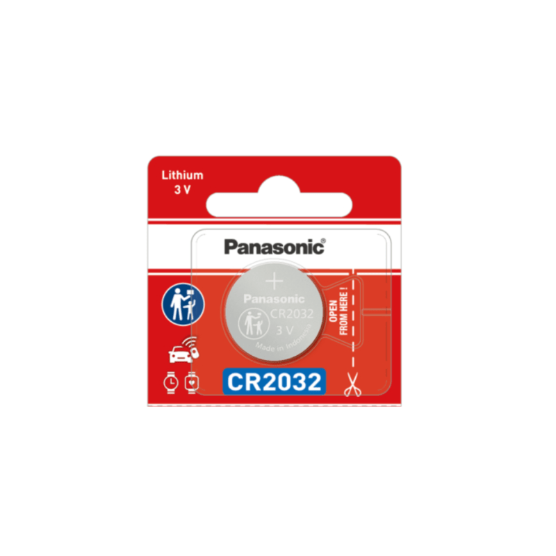 Batería de litio CR2032 de 3 V a 225 mAh (No recargable)