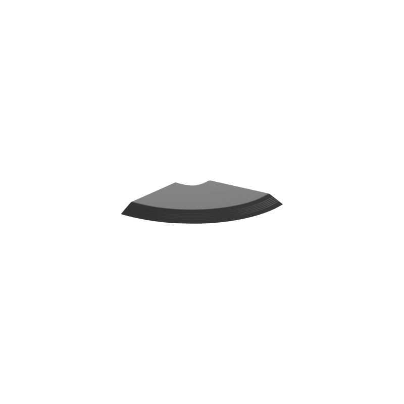 Conexión Ángulo Recto L Canaleta Piso AFR4BCBL6 PVC Negro Pa