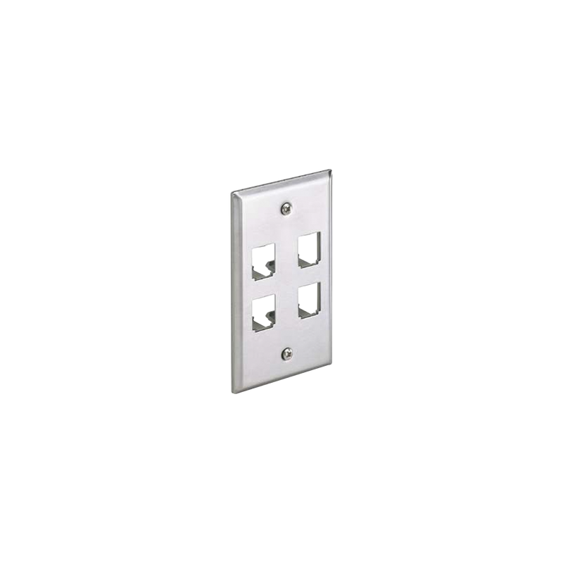 Placa de Pared Vertical Acero Inoxidable 4 Puertos Panduit | Precio México - Envío Inmediato | LM Soluciones