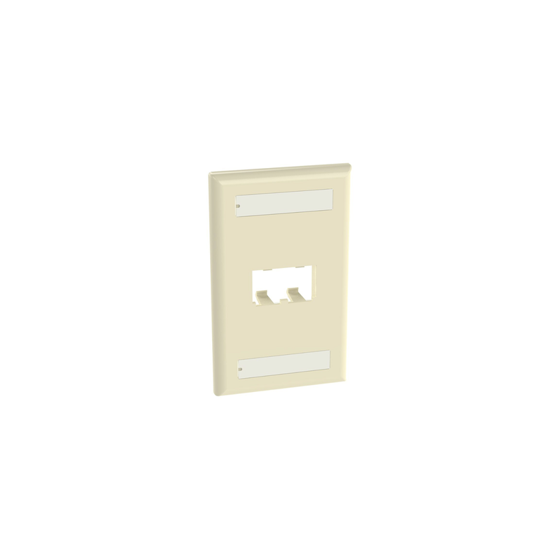 Placa Pared Panduit 2 Puertos Mini-Com Marfil