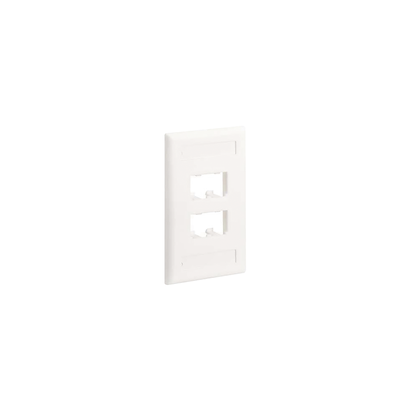 Placa de Pared Vertical 4 Puertos Mini-Com, Blanco Mate - Pa