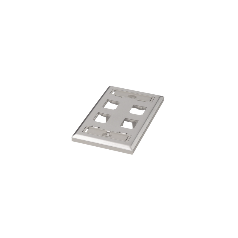 Placa de Pared Panduit 4 Puertos Acero Inoxidable | Precio México - Envío Inmediato | LM Soluciones