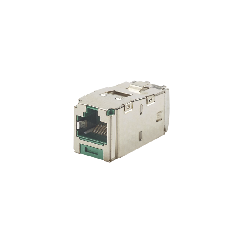 Conector Jack RJ45 Blindado Cat6A PANDUIT Verde