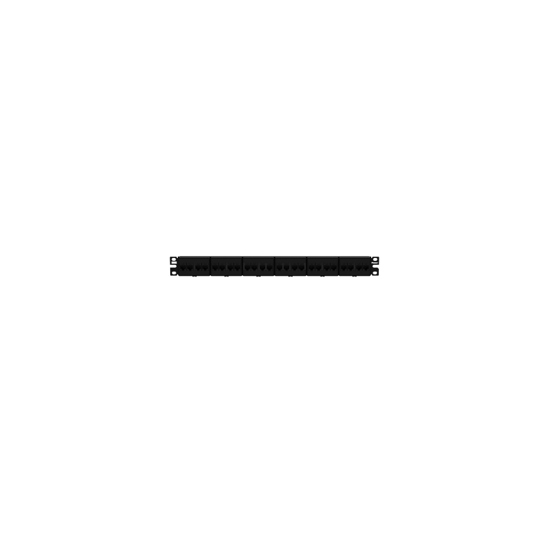 Panel de Parcheo Panduit Cat6A 24 Puertos 1UR Negro