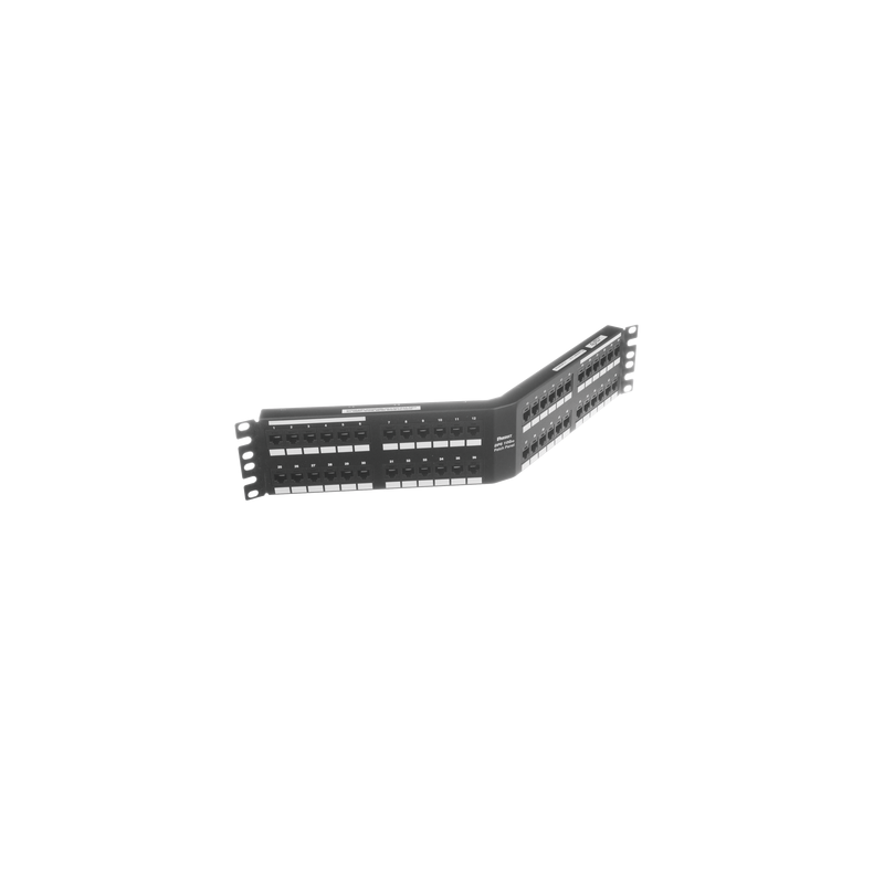 Panel de Parcheo Cat6A 48 Puertos Angulado 2UR Panduit