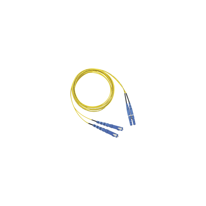 Jumper Fibra Óptica Monomodo 9/125 OS2 LC-SC Duplex OFNR 1m  | Precio México - Envío Inmediato | LM Soluciones